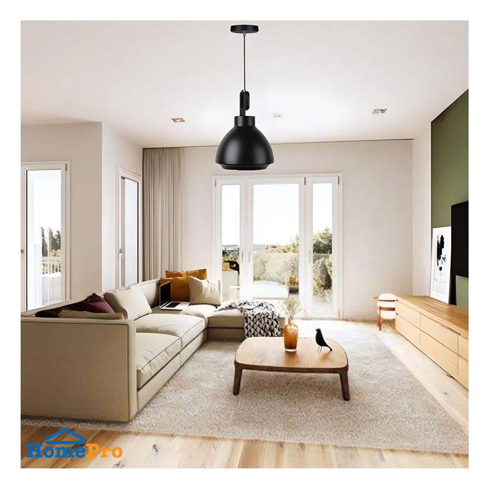 ไฟช่อ L&E 01-02947 สีดำ 1 หัว