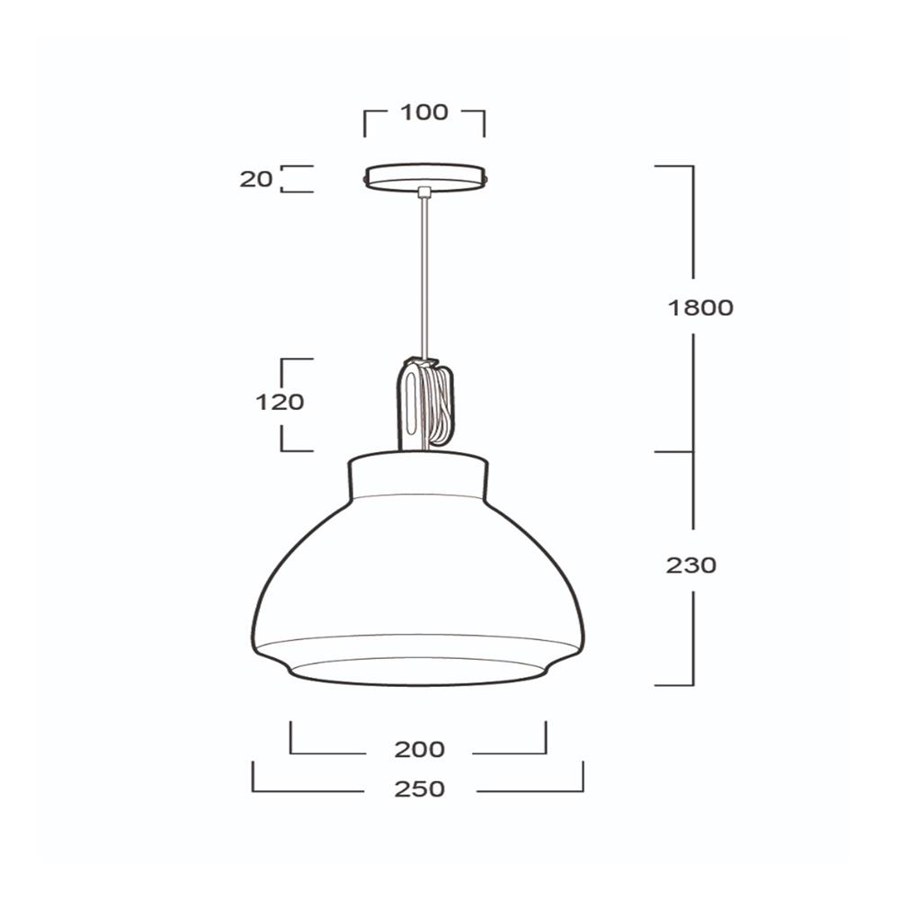 ไฟช่อ L&E 01-02947 สีดำ 1 หัว