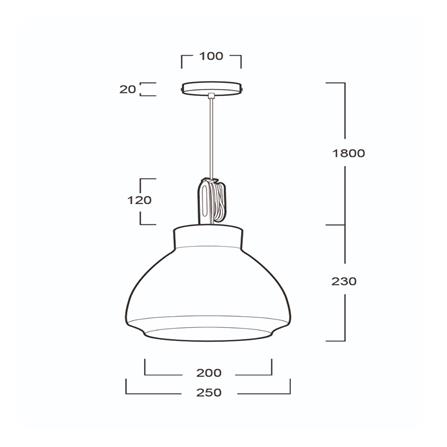 ไฟช่อ L&E 01-02947 สีดำ 1 หัว_3