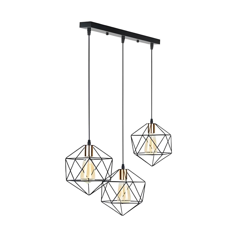 ไฟช่อ LUMAX 01-02889 สีดำ 3 หัว