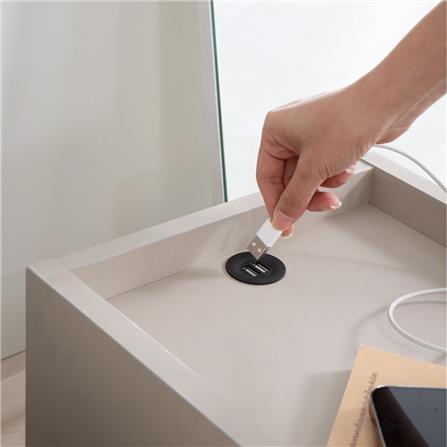 ตู้ข้างเตียง SB FURNITURE LAVIQUE 19225504 30 ซม. สีครีม_4