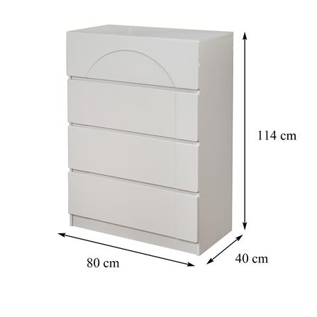 ตู้ลิ้นชัก 4 ลิ้นชัก FURDINI CURVE 80 ซม. สีเทา_8