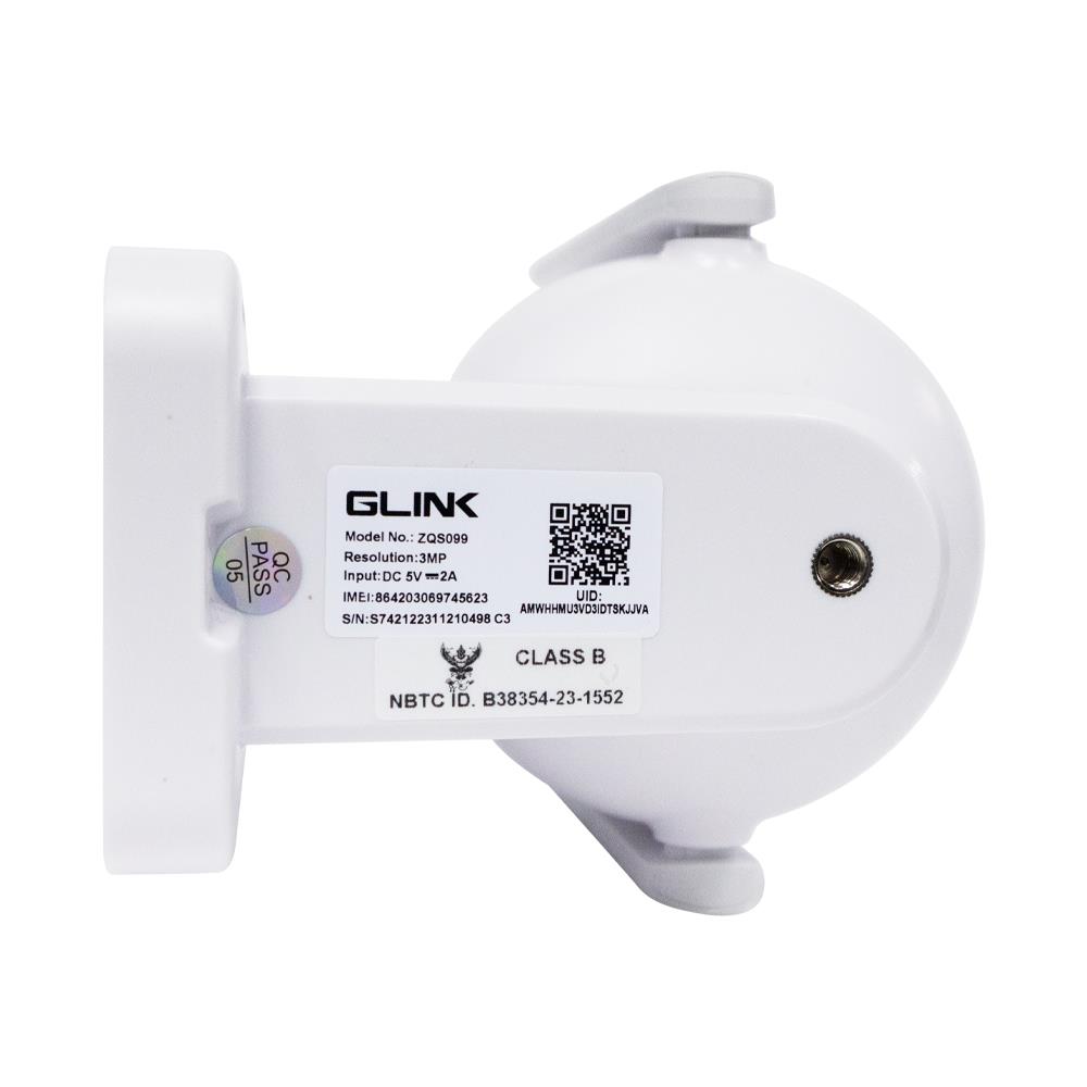 กล้องวงจรปิดไร้สายโซลาร์เซลล์ GLINK PTZ 4G ZQS-099 สีขาว 3 ล้านพิเซล