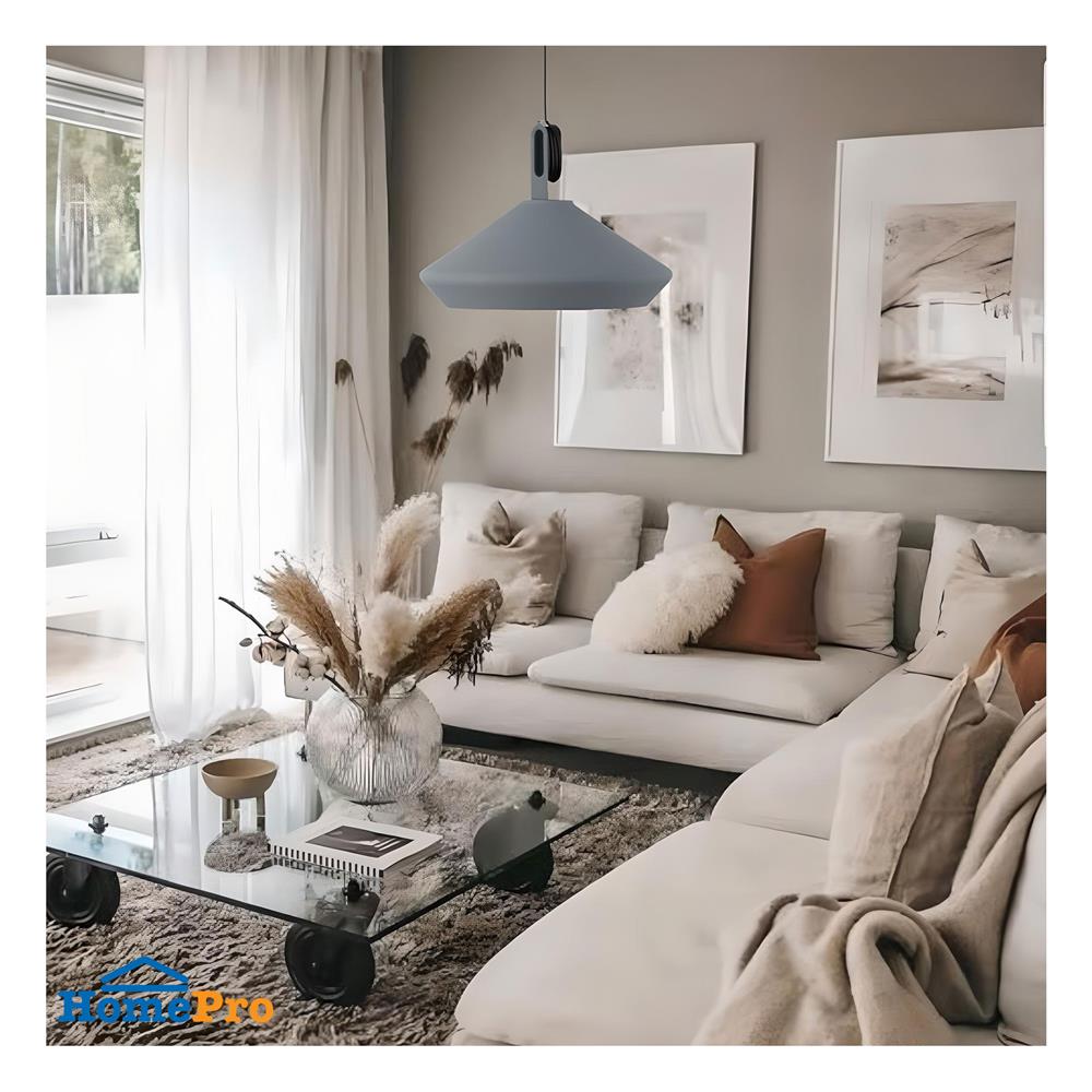 ไฟช่อ L&E 01-02952 สีเทา 1 หัว