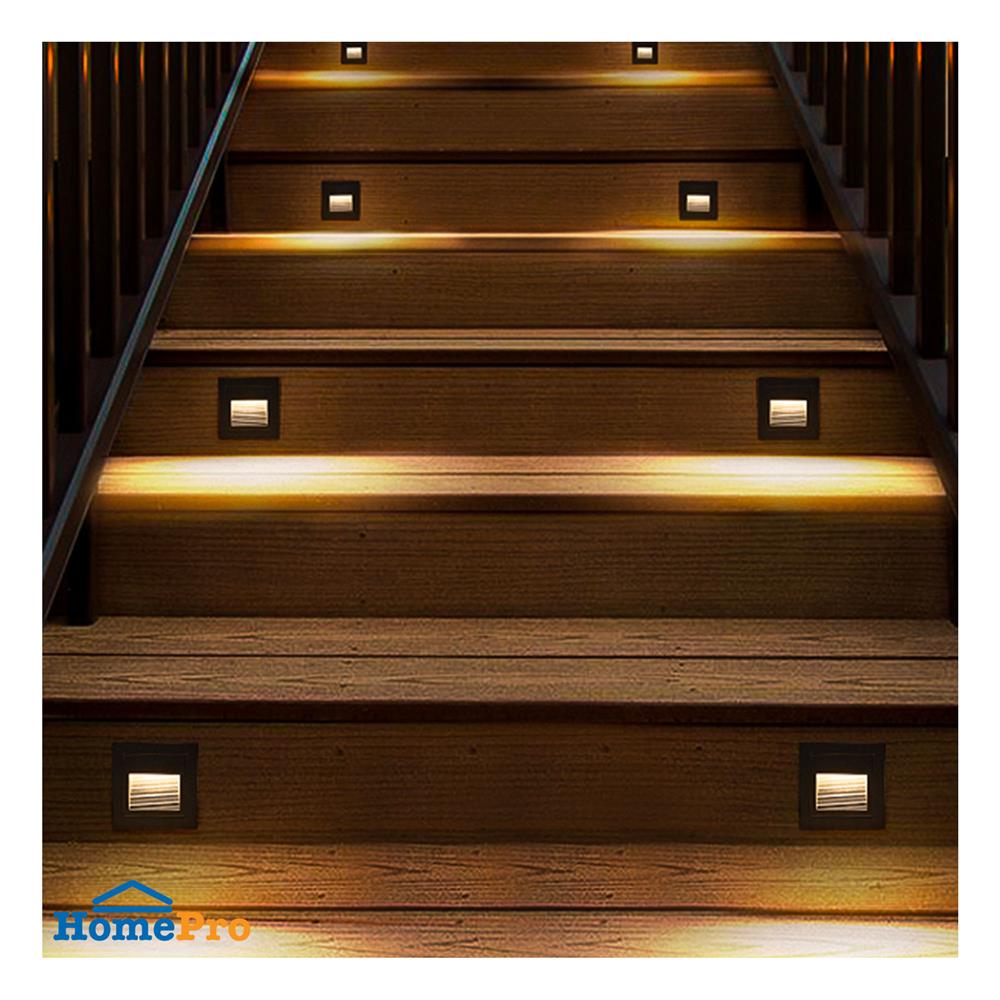 ไฟผนังภายนอก LED L&E 65-A0328 3 วัตต์ WARM WHITE สีดำ