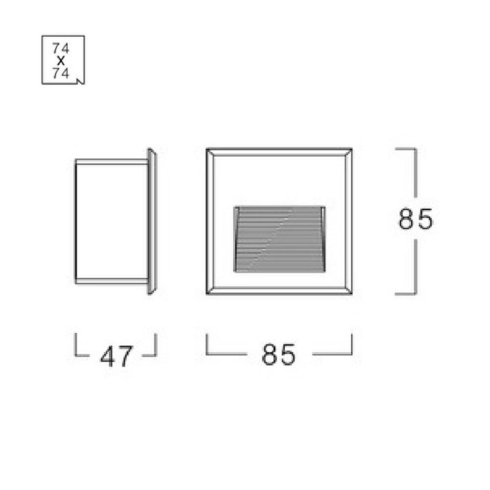 ไฟผนังภายนอก LED L&E 65-A0328 3 วัตต์ WARM WHITE สีดำ