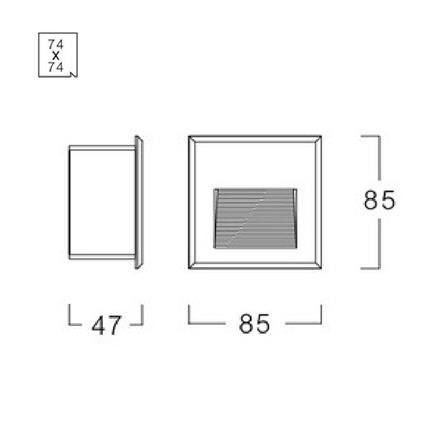 ไฟผนังภายนอก LED L&E 65-A0328 3 วัตต์ WARM WHITE สีดำ_5
