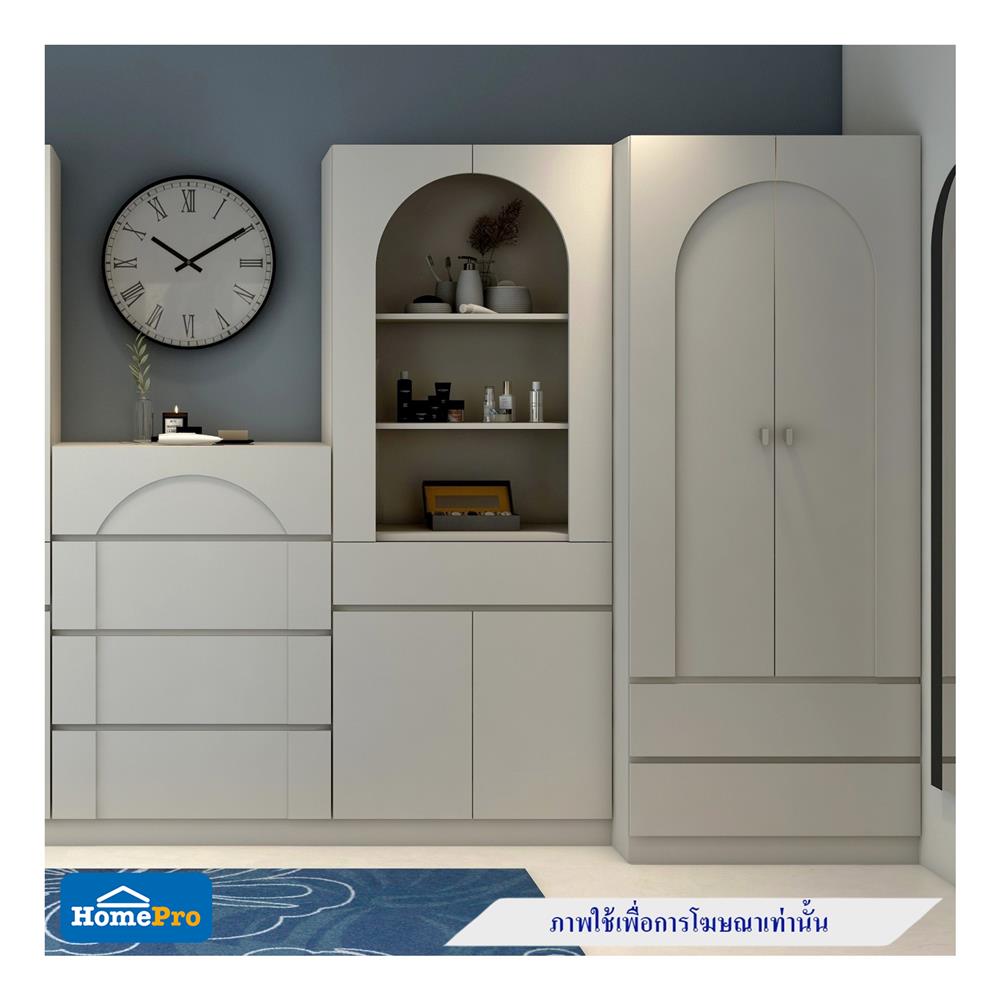 ตู้สูง FURDINI CURVE 80 ซม. สีเทา