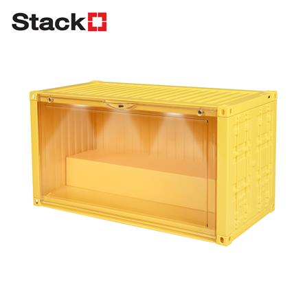กล่องจัดเก็บโมเดล มีไฟ STACKO PLAY 35.5x19x17.5 ซม. สีเหลือง_1