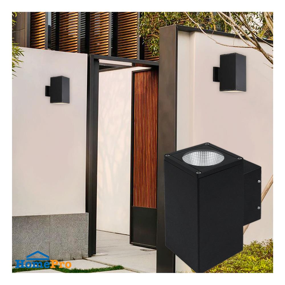 ไฟผนังภายนอก LED L&E 65-A0158 13 วัตต์ WARM WHITE สีดำ