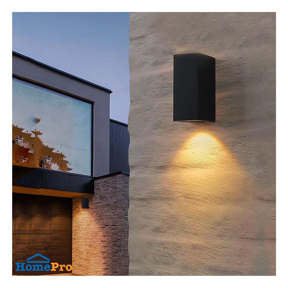 ไฟผนังภายนอก LED L&E 65-A0158 13 วัตต์ WARM WHITE สีดำ