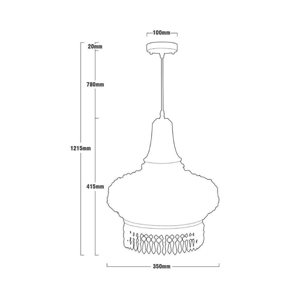 ไฟช่อ LUMAX 01-02468 สีทองแดง 1 หัว