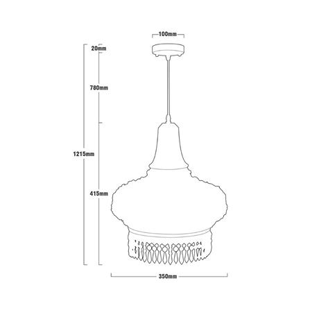 ไฟช่อ LUMAX 01-02468 สีทองแดง 1 หัว_3