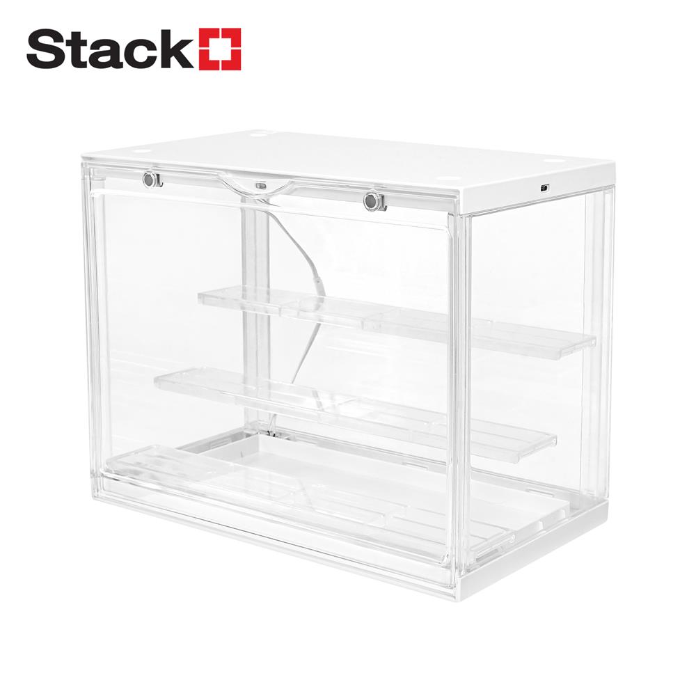 กล่องจัดเก็บโมเดล มีไฟ STACKO PLAY 30x17x23 ซม. สีขาว_1