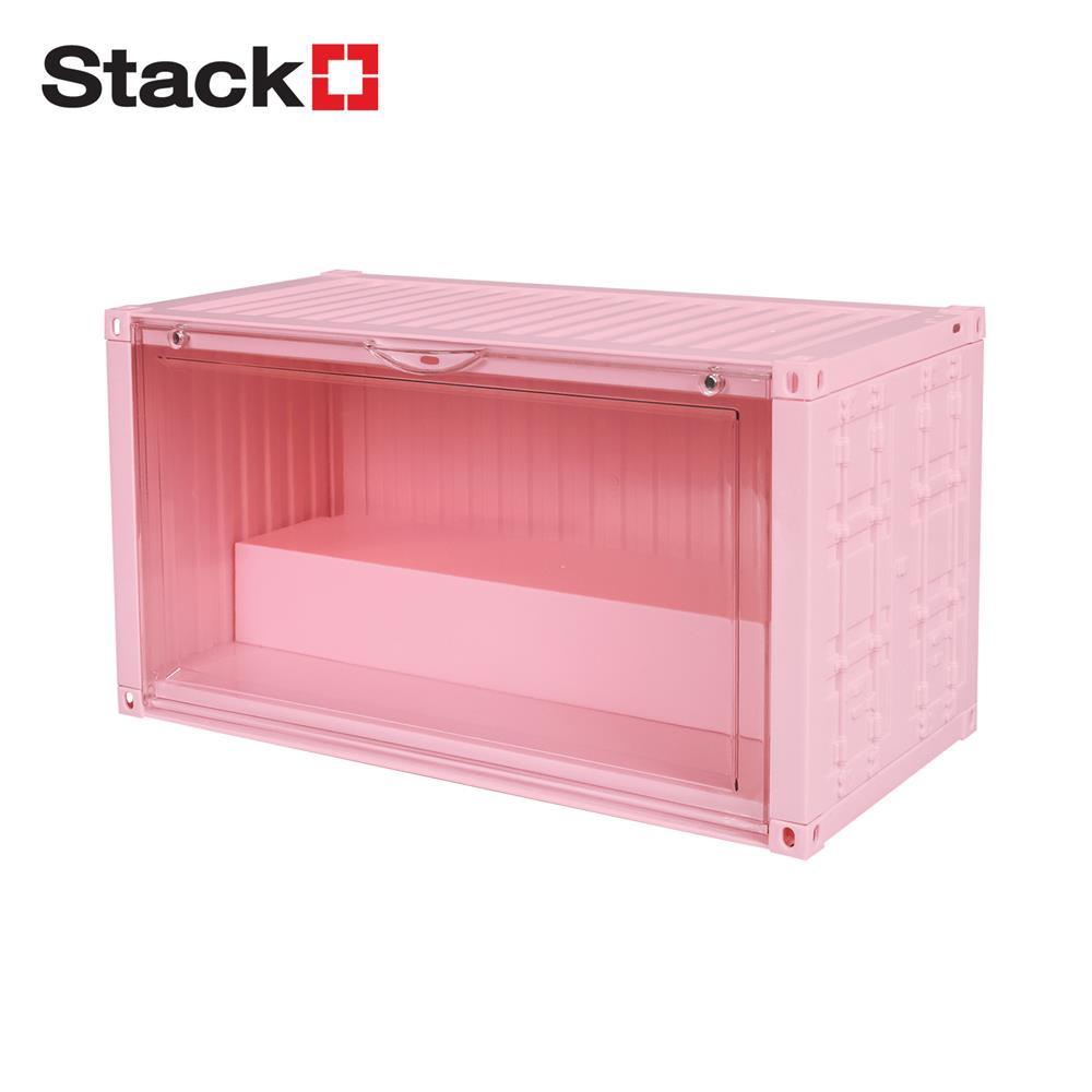 กล่องจัดเก็บโมเดล STACKO PLAY 35.5x19x17.5 ซม. สีชมพู_0