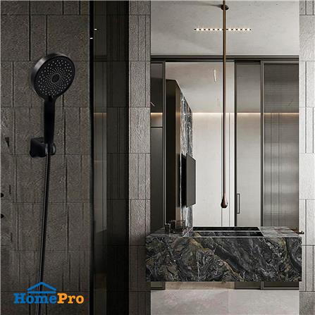 ชุดฝักบัวสายอ่อน 3 ระดับ HONS SS317-BK สีดำ_3