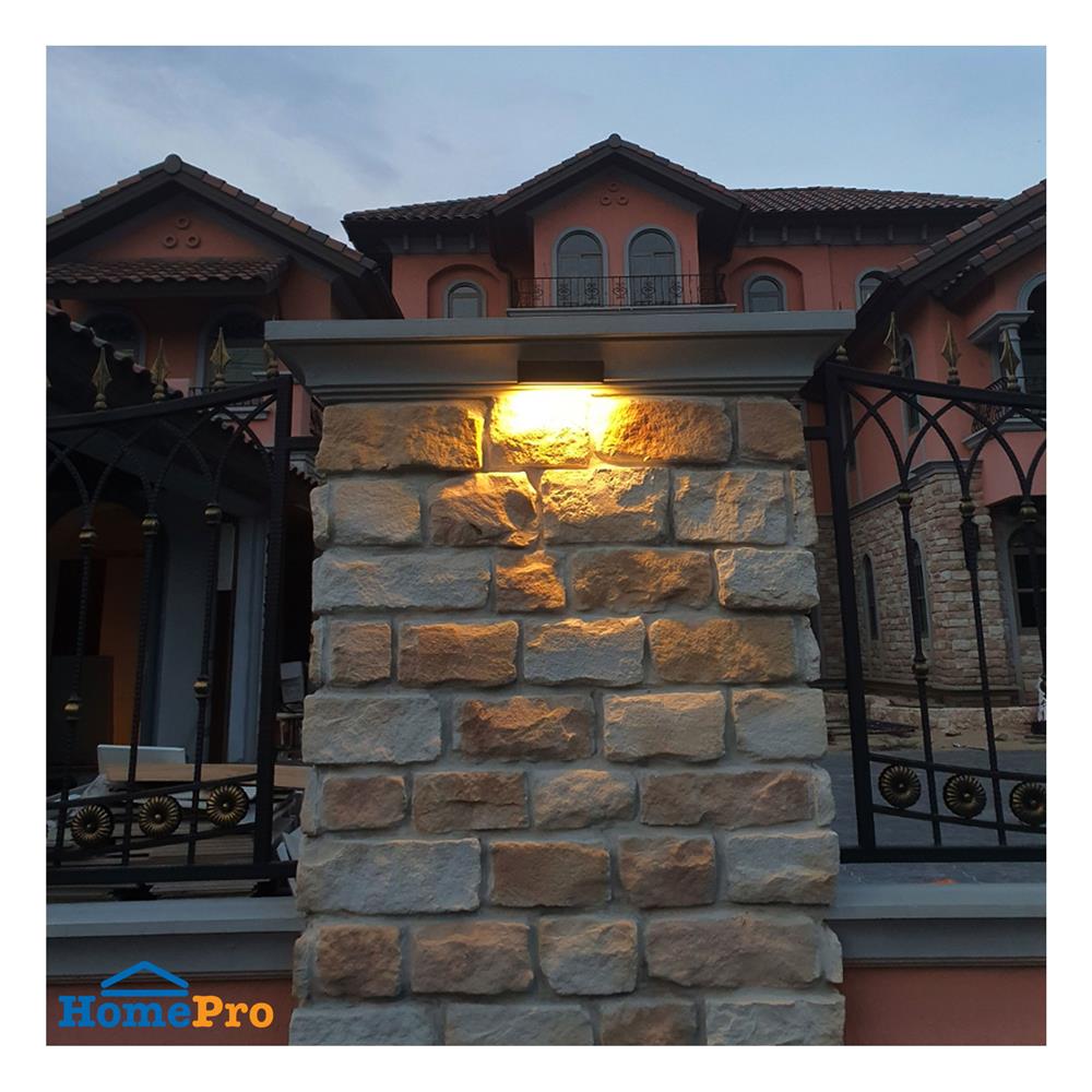 ไฟผนังภายนอก LED L&E 65-A0607 8 วัตต์ WARM WHITE สีดำ