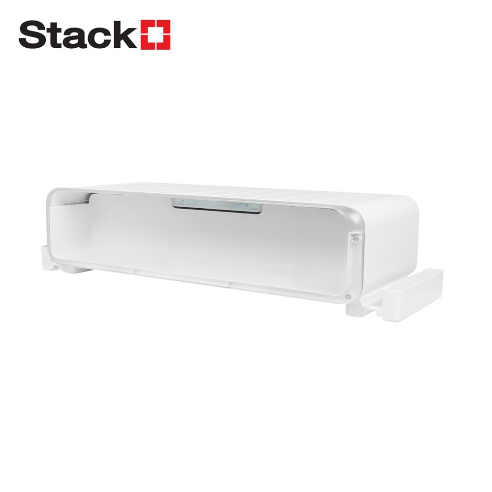 กล่องวางจอและโชว์โมเดล มีไฟ STACKO 60.5x21.3x14.5 ซม. สีขาว_1