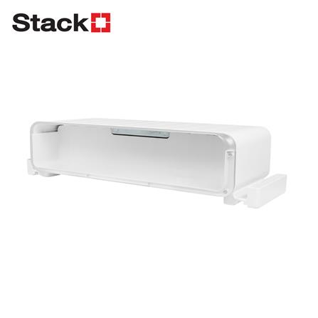 กล่องวางจอและโชว์โมเดล มีไฟ STACKO 60.5x21.3x14.5 ซม. สีขาว_0