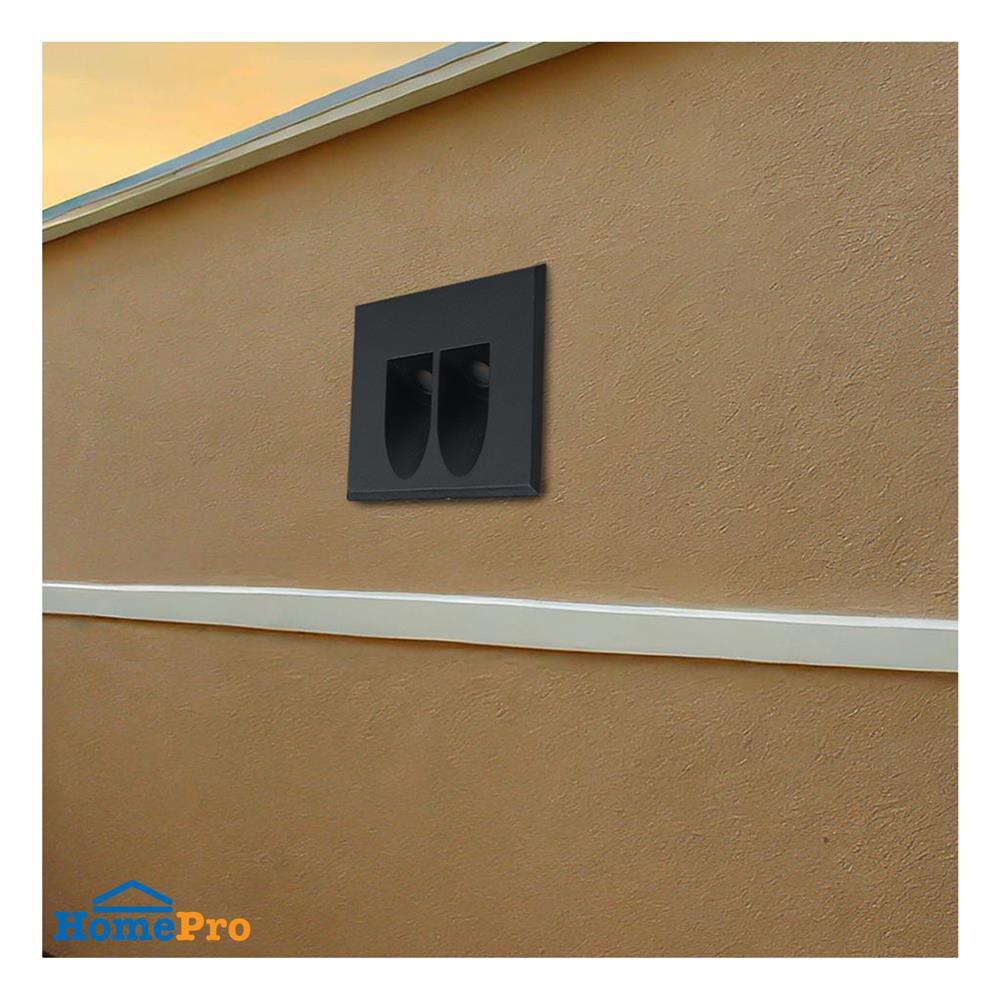 ไฟผนังภายนอก LED L&E 65-A0505 3 วัตต์ WARM WHITE สีดำ