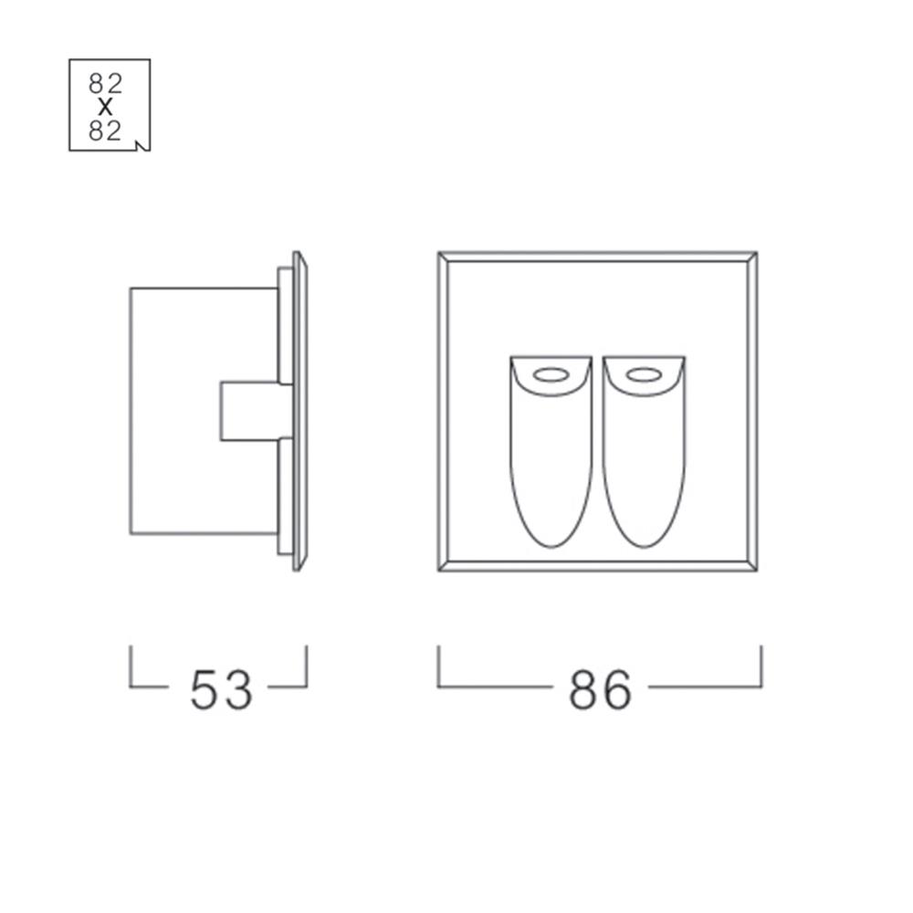 ไฟผนังภายนอก LED L&E 65-A0505 3 วัตต์ WARM WHITE สีดำ