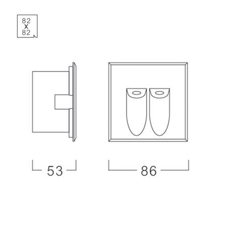 ไฟผนังภายนอก LED L&E 65-A0505 3 วัตต์ WARM WHITE สีดำ_5