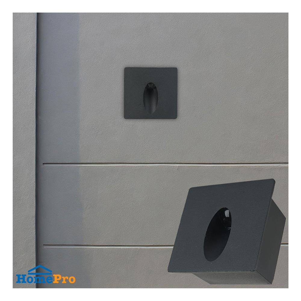 ไฟผนังภายนอก LED L&E 65-A0504 3 วัตต์ WARM WHITE สีดำ