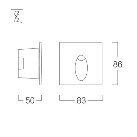 ไฟผนังภายนอก LED L&E 65-A0504 3 วัตต์ WARM WHITE สีดำ_5