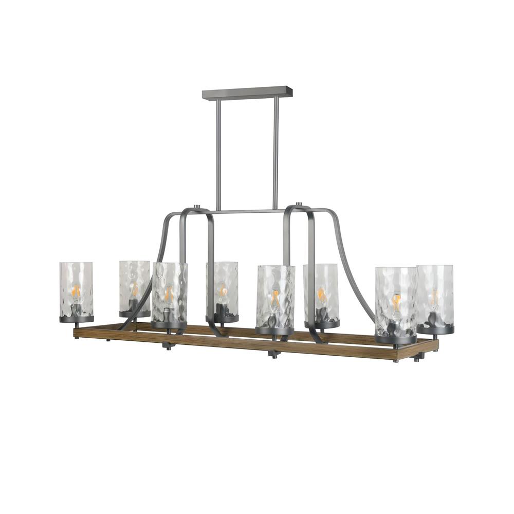 ไฟช่อ LUMAX  01-02969 สีน้ำตาล/ดำ/ใส 8 หัว