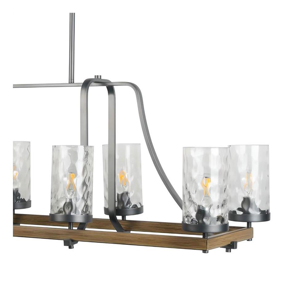 ไฟช่อ LUMAX  01-02969 สีน้ำตาล/ดำ/ใส 8 หัว