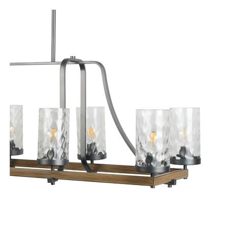 ไฟช่อ LUMAX  01-02969 สีน้ำตาล/ดำ/ใส 8 หัว_1