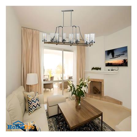 ไฟช่อ LUMAX  01-02969 สีน้ำตาล/ดำ/ใส 8 หัว_2