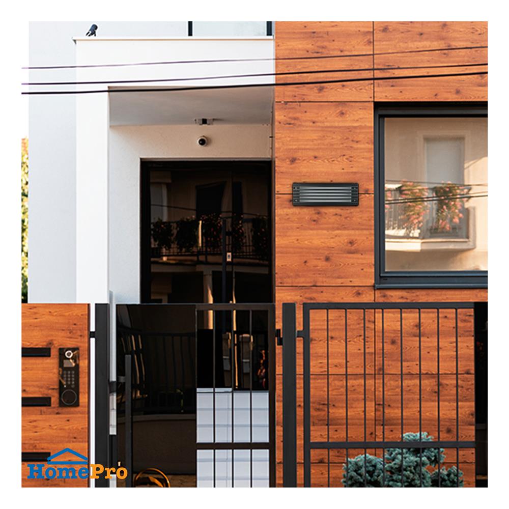 ไฟผนังภายนอก LED L&E 65-A0339 9 วัตต์ WARM WHITE สีดำ