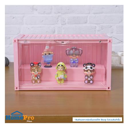 กล่องจัดเก็บโมเดล มีไฟ STACKO PLAY 35.5x19x17.5 ซม. สีชมพู_8