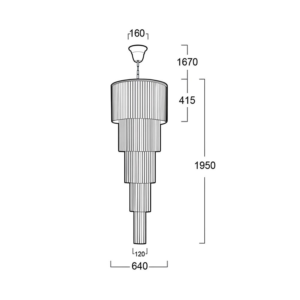 ไฟช่อ L&E 01-02751 สีเงิน/ใส 28 หัว