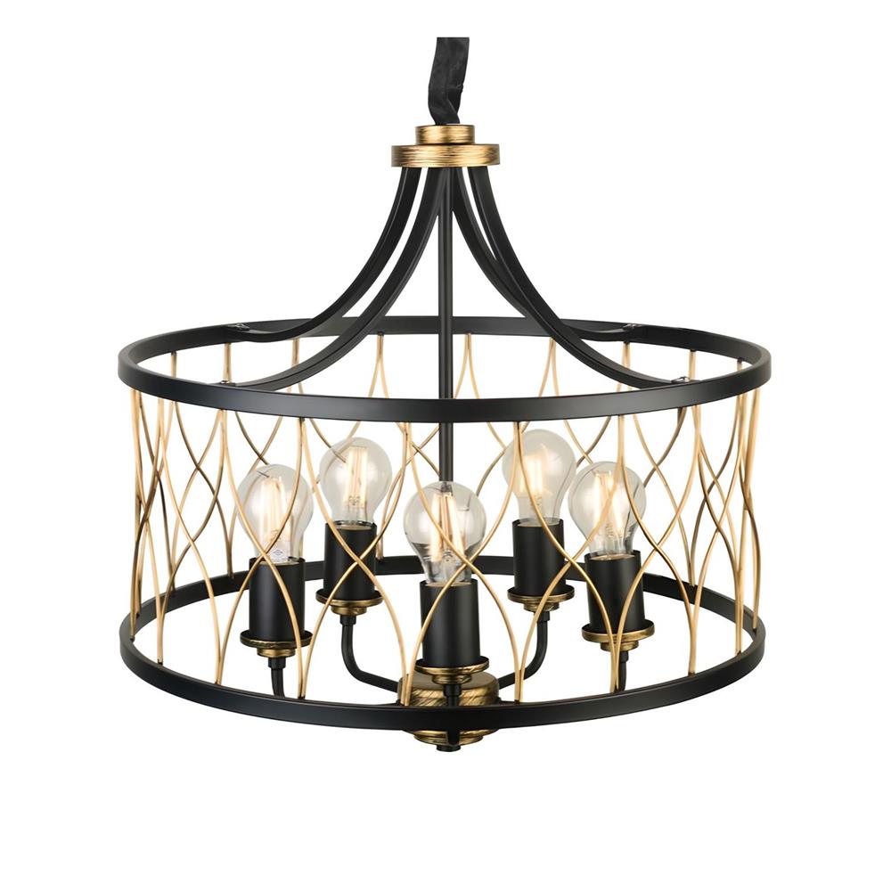 ไฟช่อ LUMAX 01-02868 สีดำ/ทอง 5 หัว