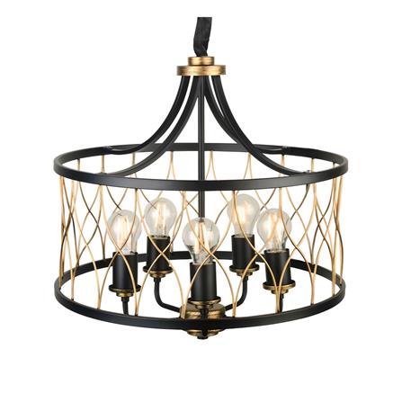 ไฟช่อ LUMAX 01-02868 สีดำ/ทอง 5 หัว_1