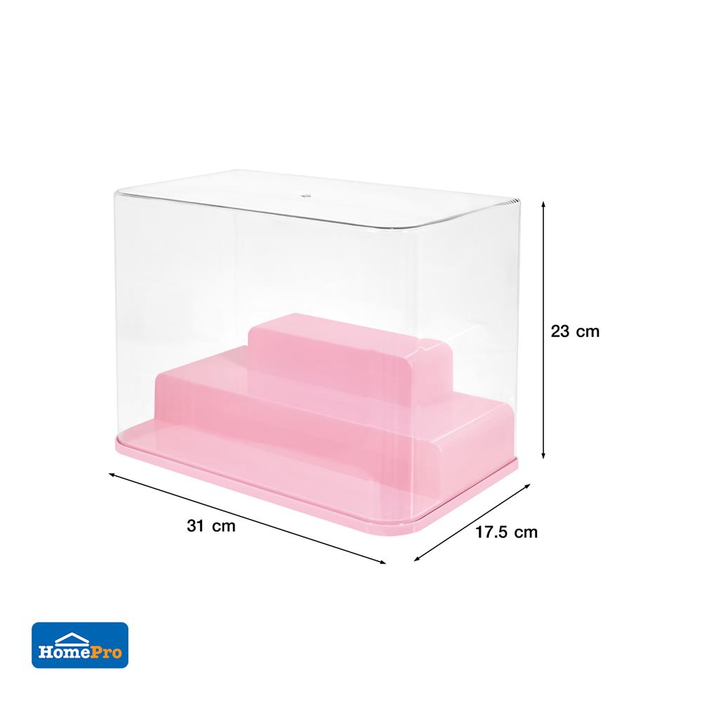 กล่องแท่นวางโชว์โมเดล STACKO PLAY 31x17.5x23 ซม. สีชมพู
