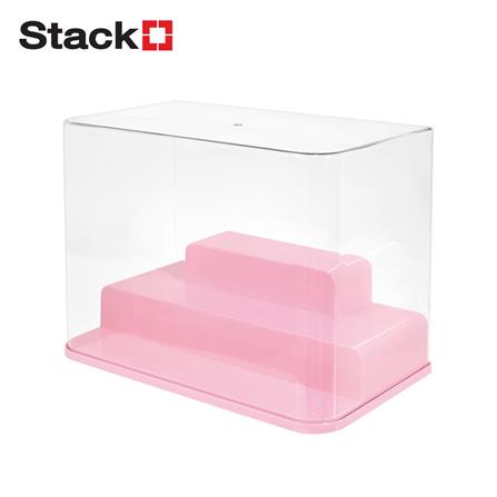 กล่องแท่นวางโชว์โมเดล STACKO PLAY 31x17.5x23 ซม. สีชมพู_0