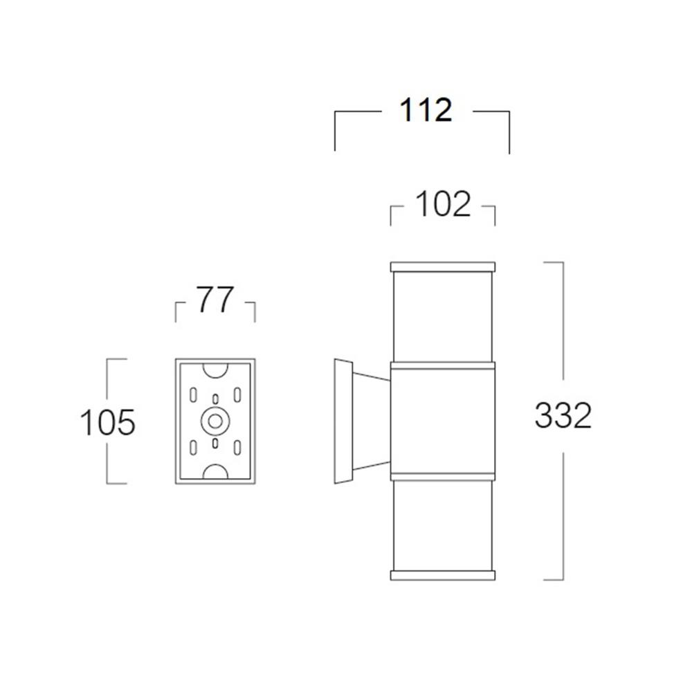 ไฟกิ่งภายนอก L&E 36-01943 สีดำ