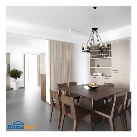 ไฟช่อ LUMAX 01-02974 สีดำ/น้ำตาล 6 หัว_2