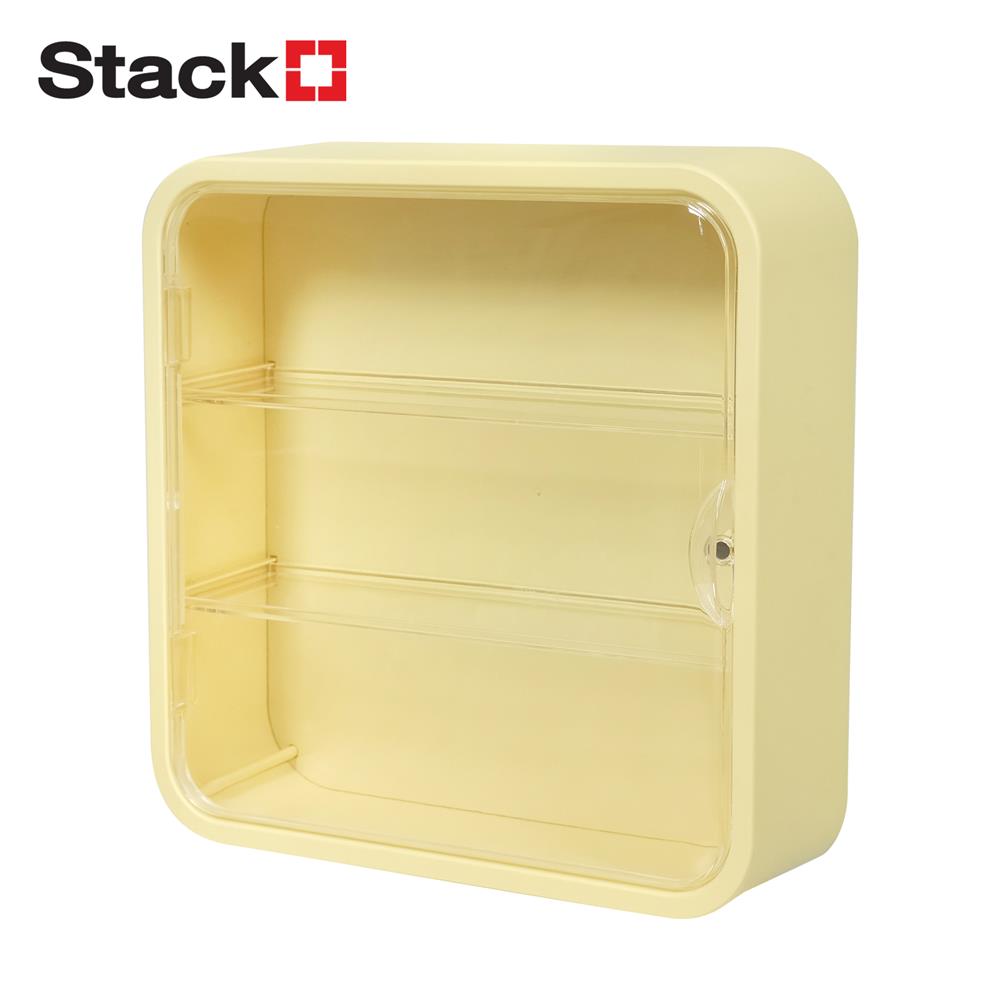 กล่องโชว์โมเดลติดผนัง STACKO PLAY 29.5x8x29.5 ซม. สีเหลือง_1