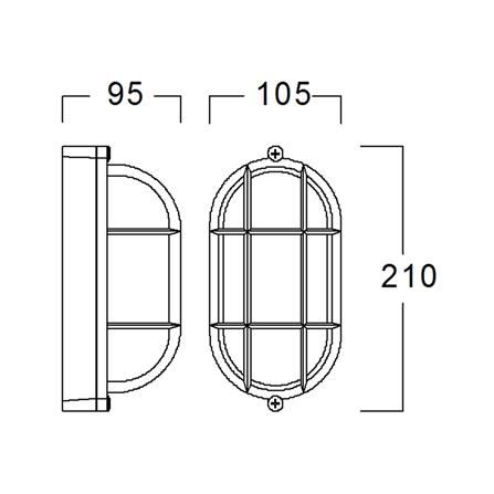 ไฟผนังภายนอก L&E 36-00146 สีดำ_6