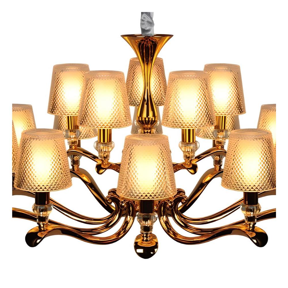 ไฟช่อ LUMAX 01-02539 สีทอง/ใส 15 หัว