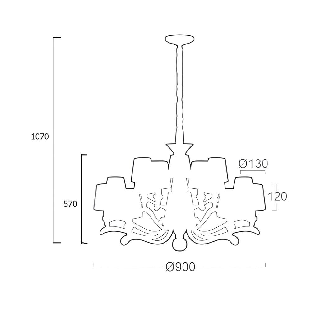 ไฟช่อ LUMAX 01-02539 สีทอง/ใส 15 หัว