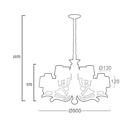 ไฟช่อ LUMAX 01-02539 สีทอง/ใส 15 หัว_3