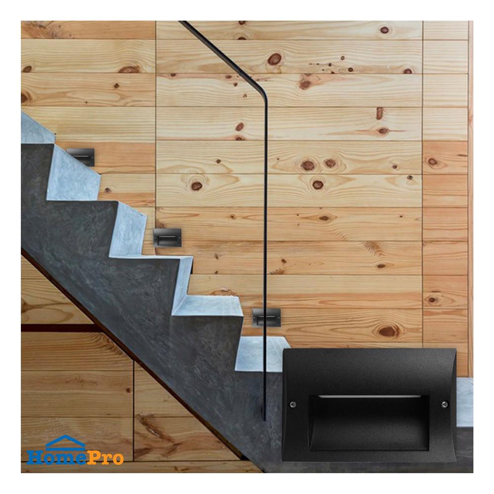 ไฟผนังภายนอก LED L&E 65-A0305 5 วัตต์ WARM WHITE สีดำ