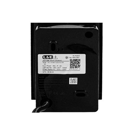 ไฟผนังภายนอก LED L&E 65-A0305 5 วัตต์ WARM WHITE สีดำ_7