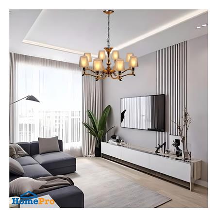 ไฟช่อ LUMAX 01-02538 สีทอง/ใส 8 หัว_2