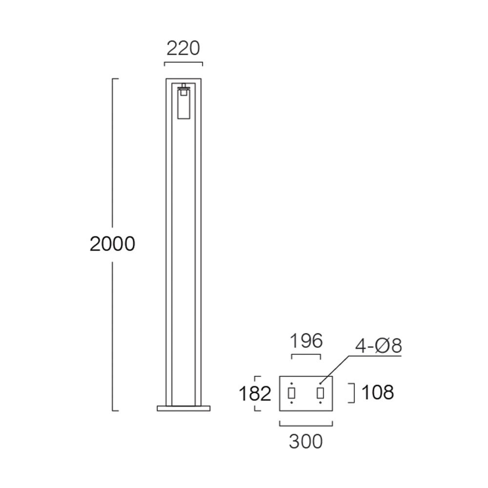 ไฟสนาม L&E 9K-01360 สีใส/น้ำตาล